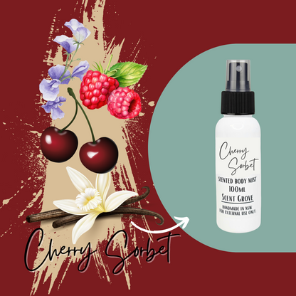 Cherry Sorbet scented body mist spray 100ml