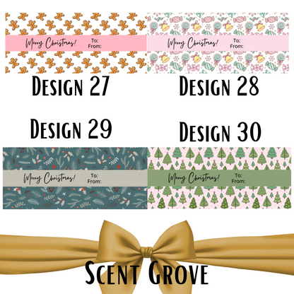 Personalized Name Candle christmas XL white wood wick 400 gram