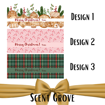 Personalized Name Candle christmas XL white wood wick 400 gram