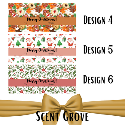 Personalized Name Candle christmas XL white wood wick 400 gram