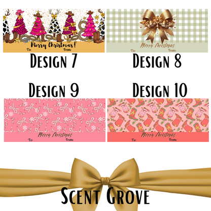 Personalized Name Candle christmas XL white wood wick 400 gram