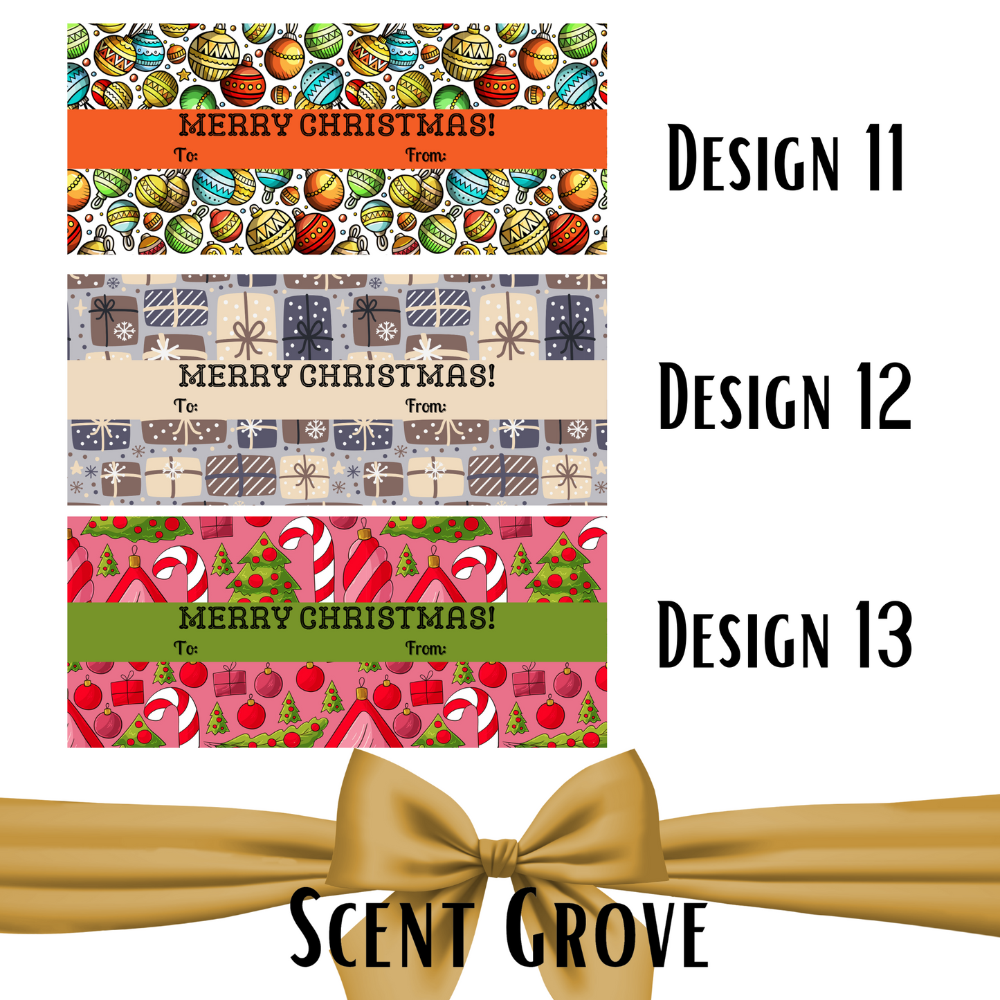 Personalized Name Candle christmas XL white wood wick 400 gram