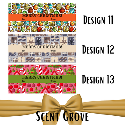 Personalized Name Candle christmas XL white wood wick 400 gram