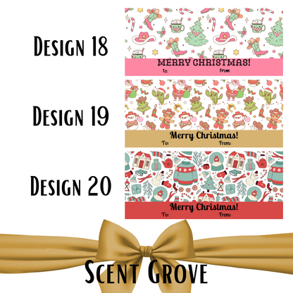 Personalized Name Candle christmas XL white wood wick 400 gram