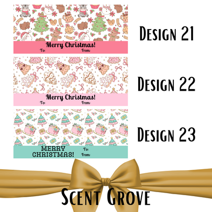 Personalized Name Candle christmas XL white wood wick 400 gram