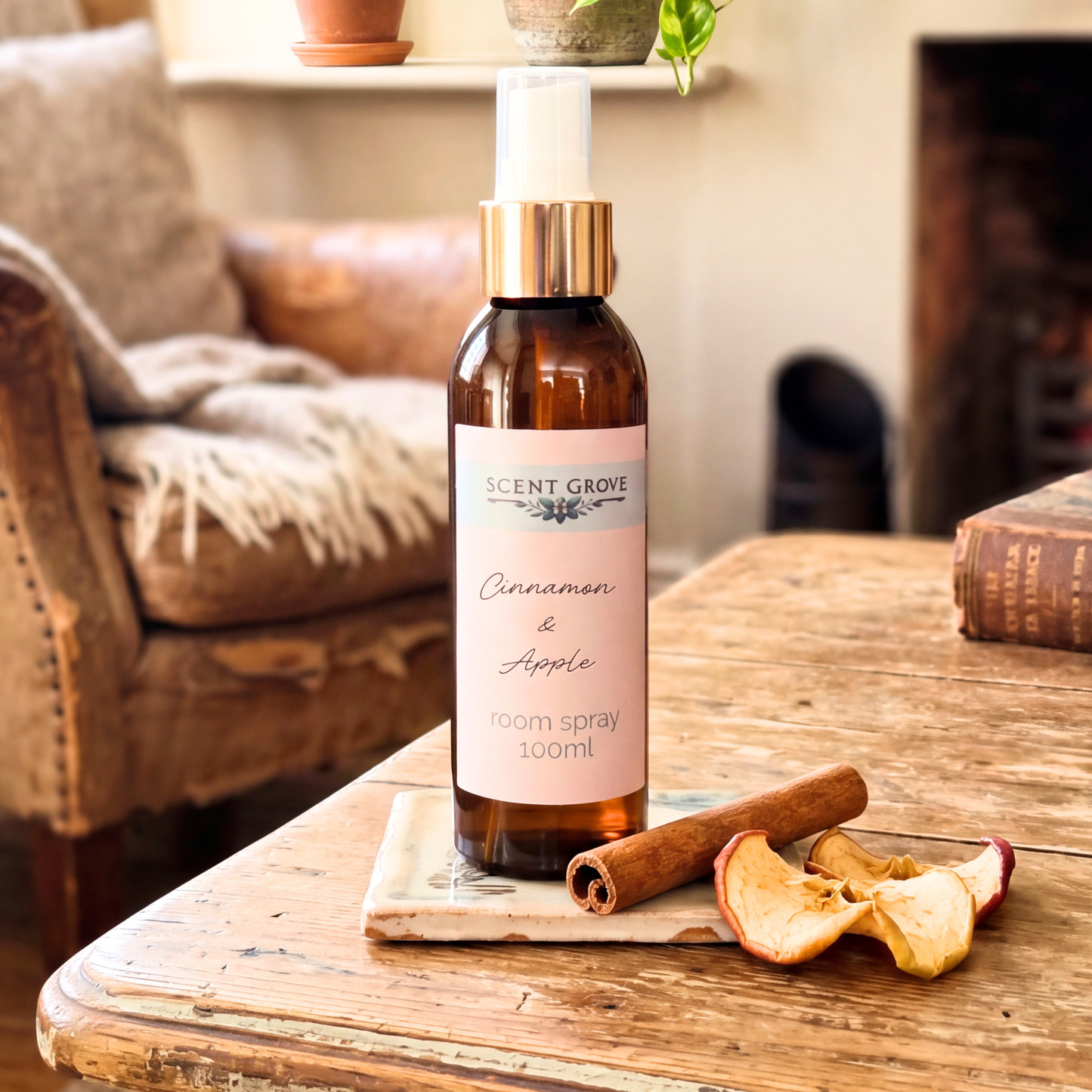 Cinnamon & Apple Scented Air Freshener Spray multi purpose for car, home, room