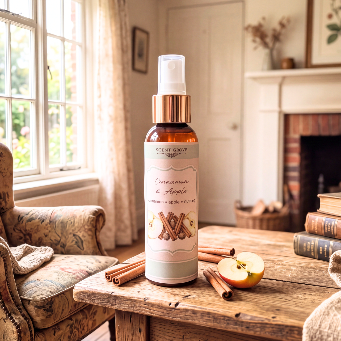 Cinnamon & Apple Scented Air Freshener Spray multi purpose for car, home, room