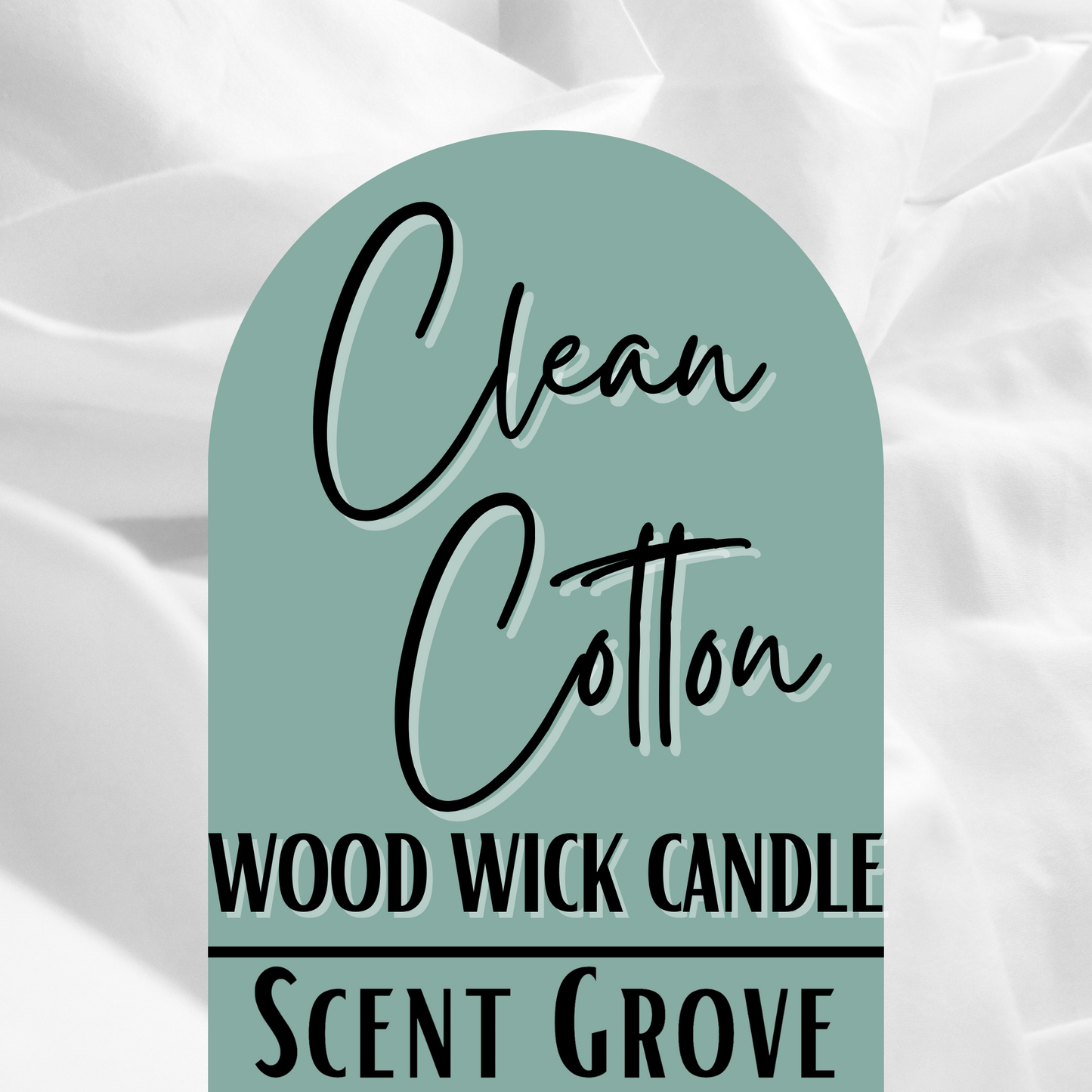 Clean Cotton scented Wood Wick Soy Candle