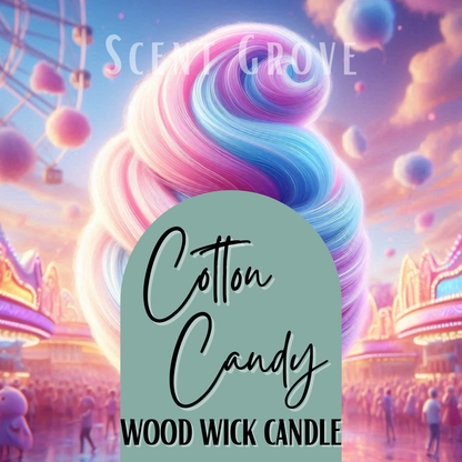 Cotton Candy scented Wood Wick Soy Candle