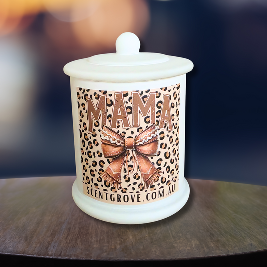 Country Western Wood Wick Soy Candle XL matte white jar