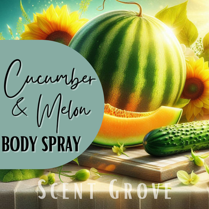 Cucumber & Melon scented body mist spray 100ml