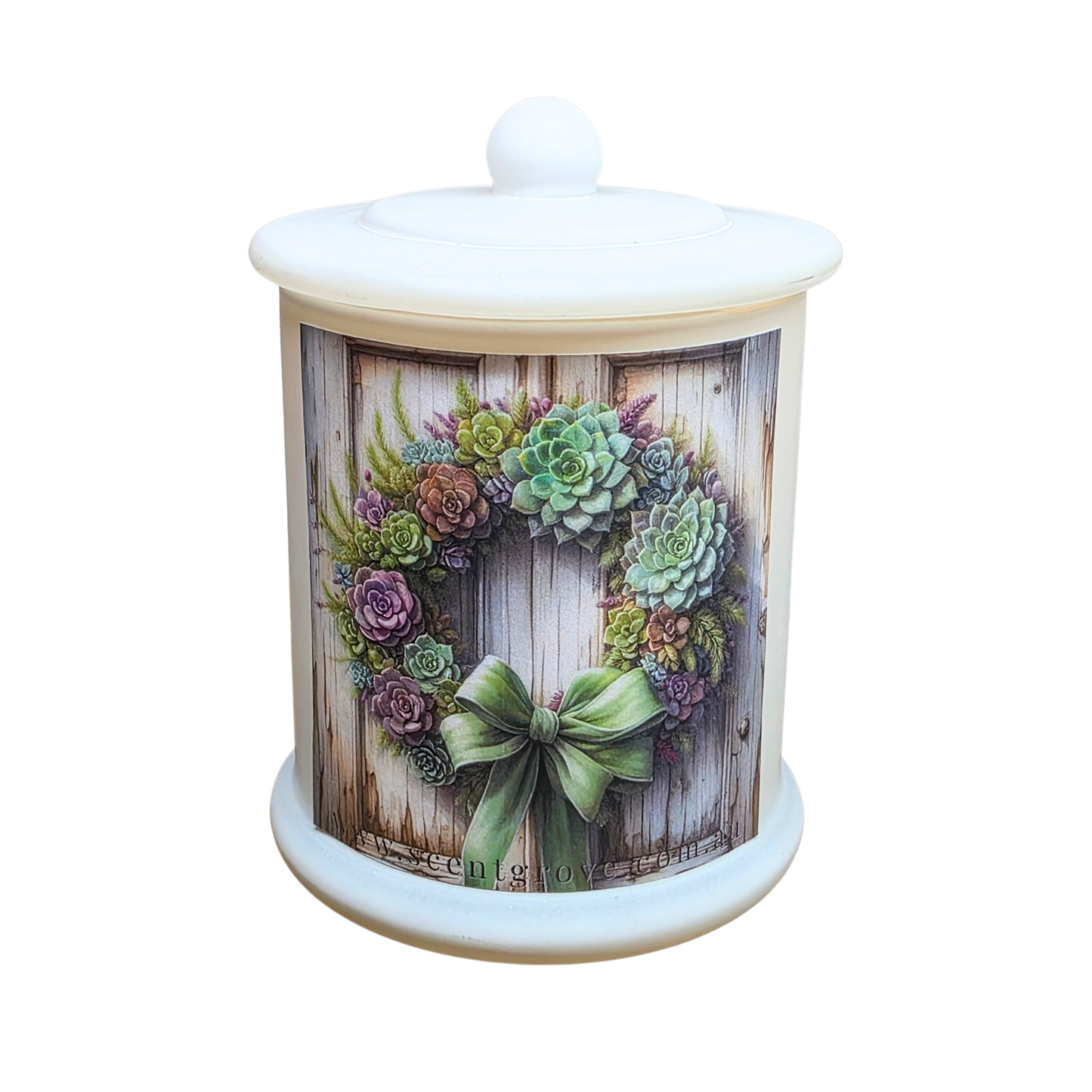 Country Western Wood Wick Soy Candle XL matte white jar