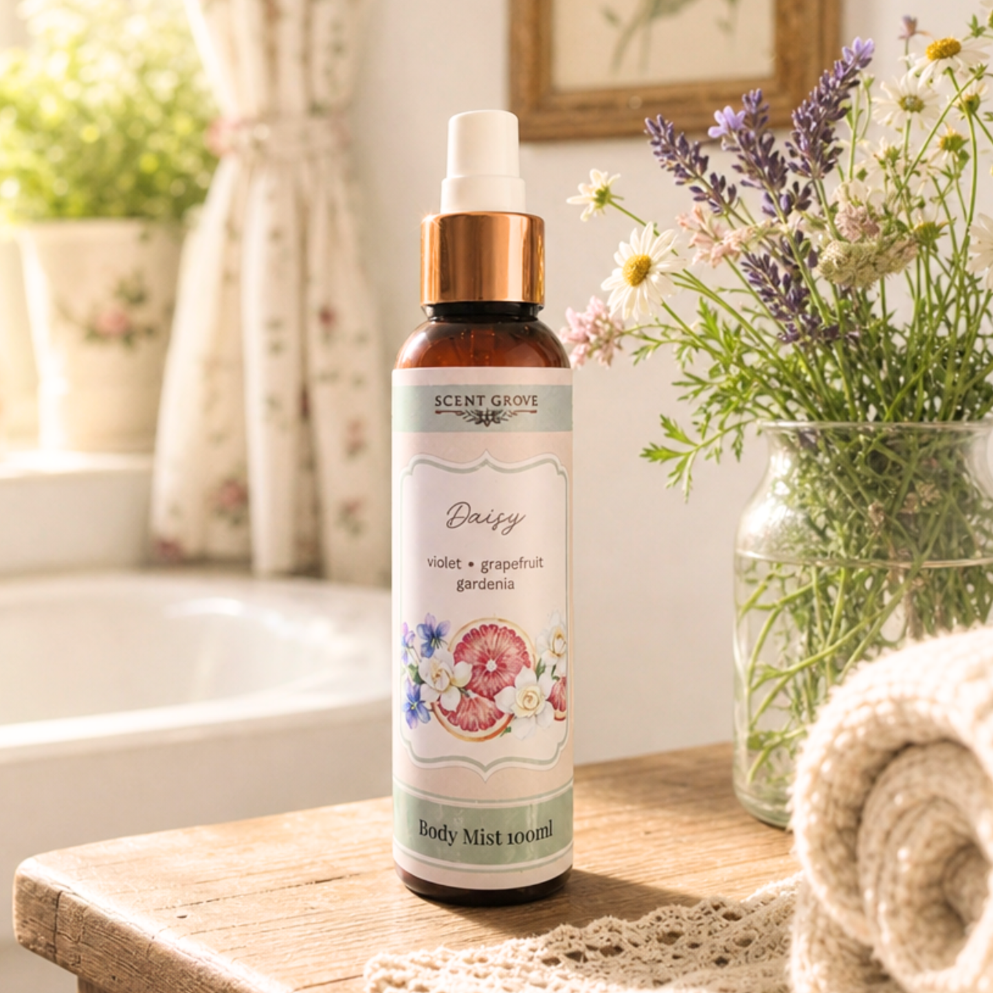 Daisy scented body mist spray 100ml