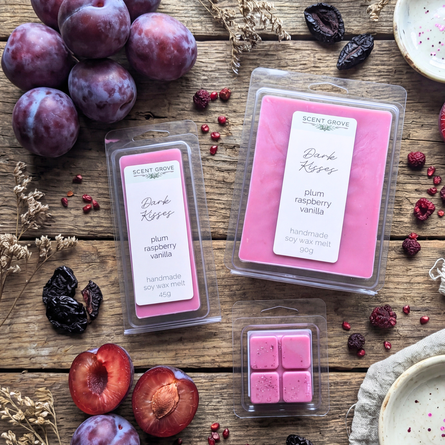 Dark Kisses scented soy wax melt