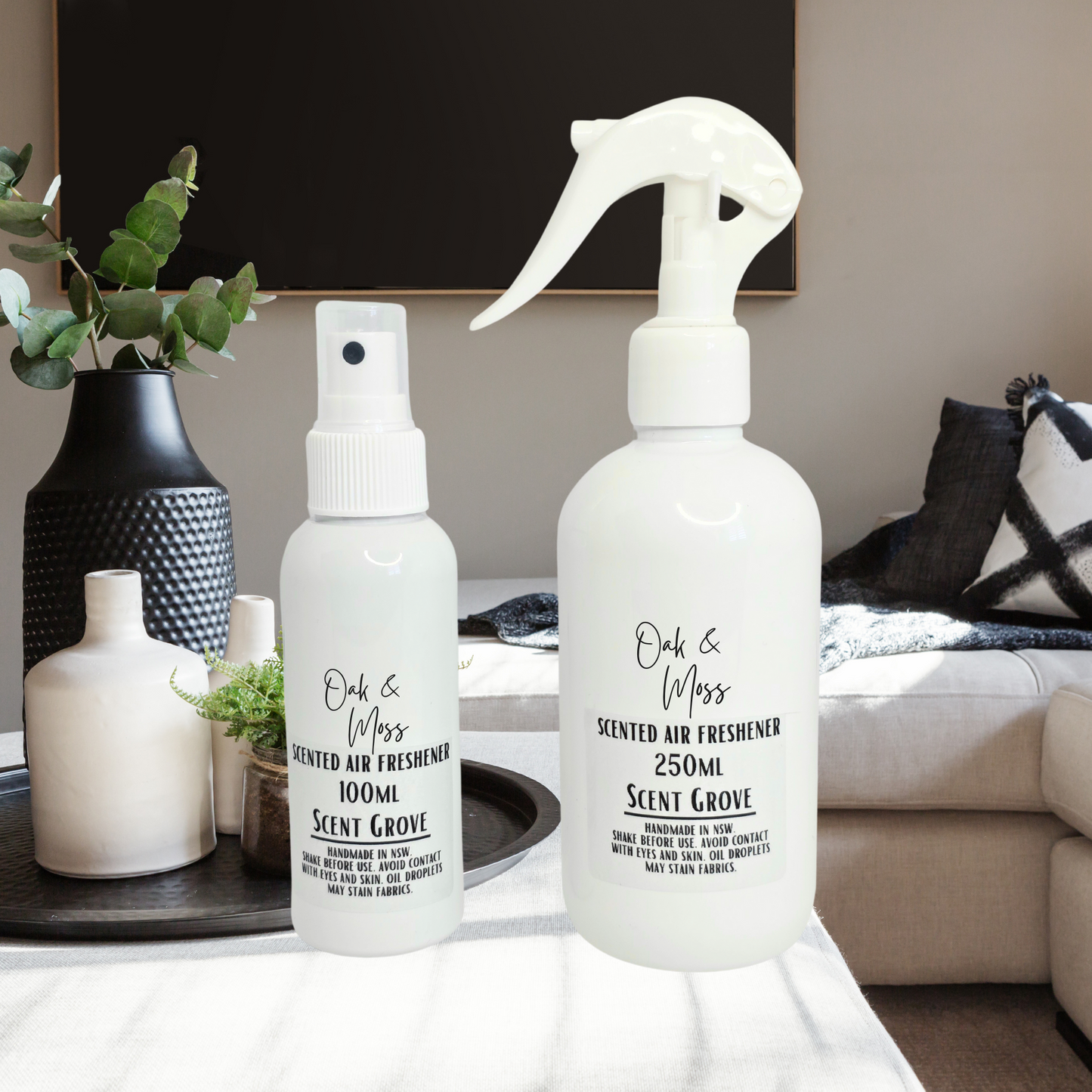 Oak & Moss Scented Air Freshener Spray multi purpose for car, home, room