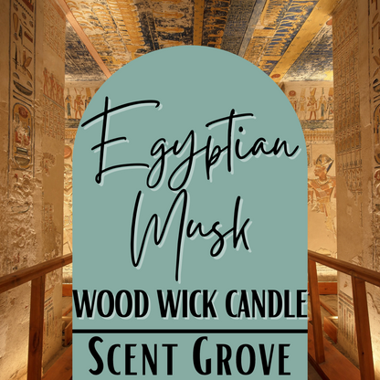 Egyptian Musk scented Wood Wick Soy Candle