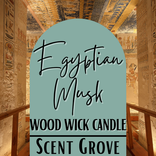 Egyptian Musk scented Wood Wick Soy Candle