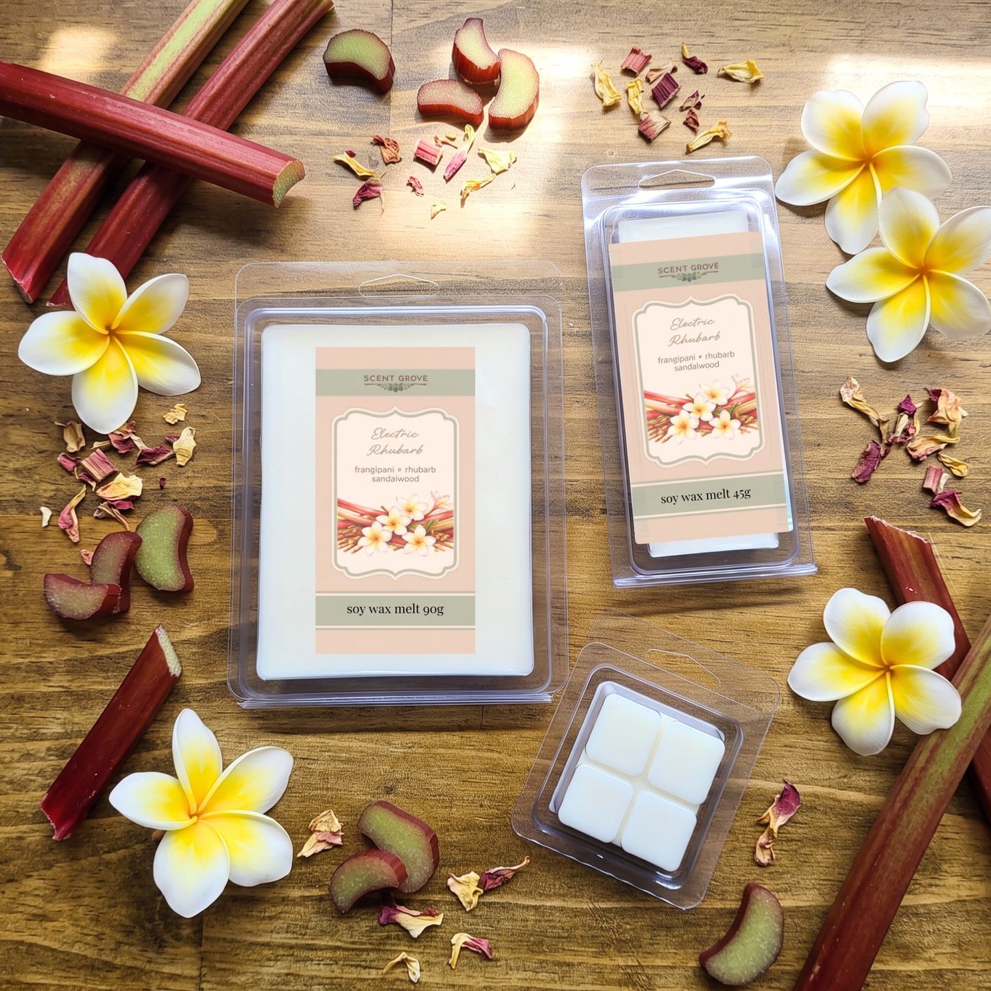 Electric Rhubarb (Floral Street) scented soy wax melt