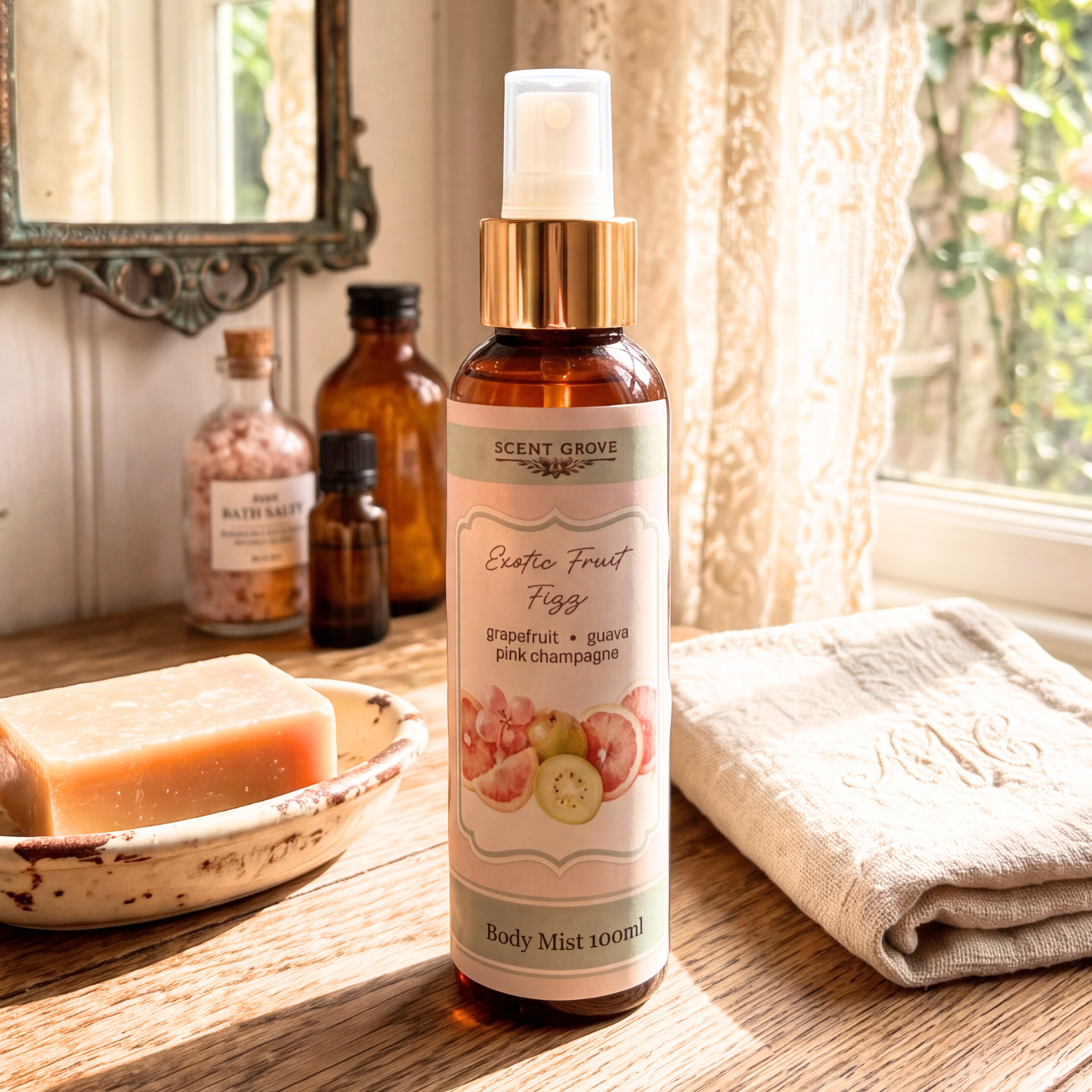 Exotic Fruit Fizz scented body mist spray 100ml