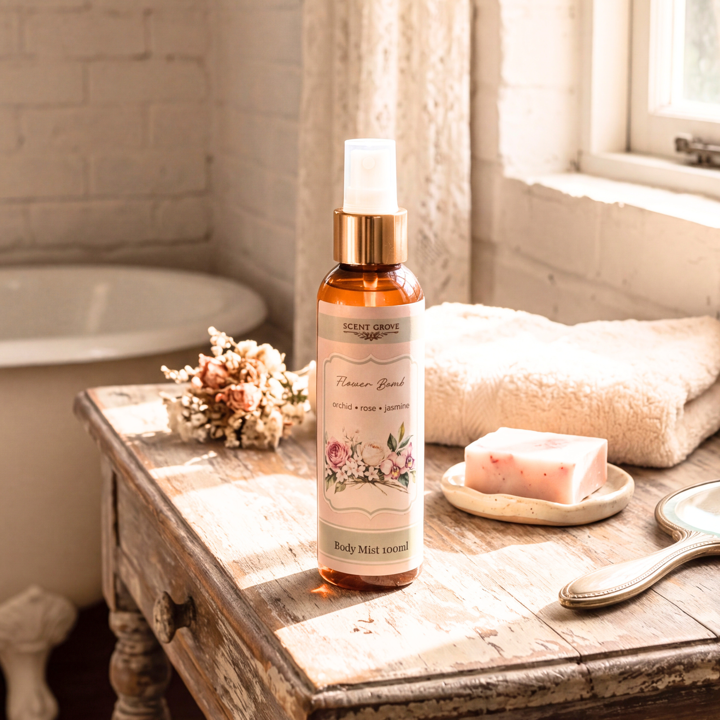 Flower Bomb scented body mist spray 100ml