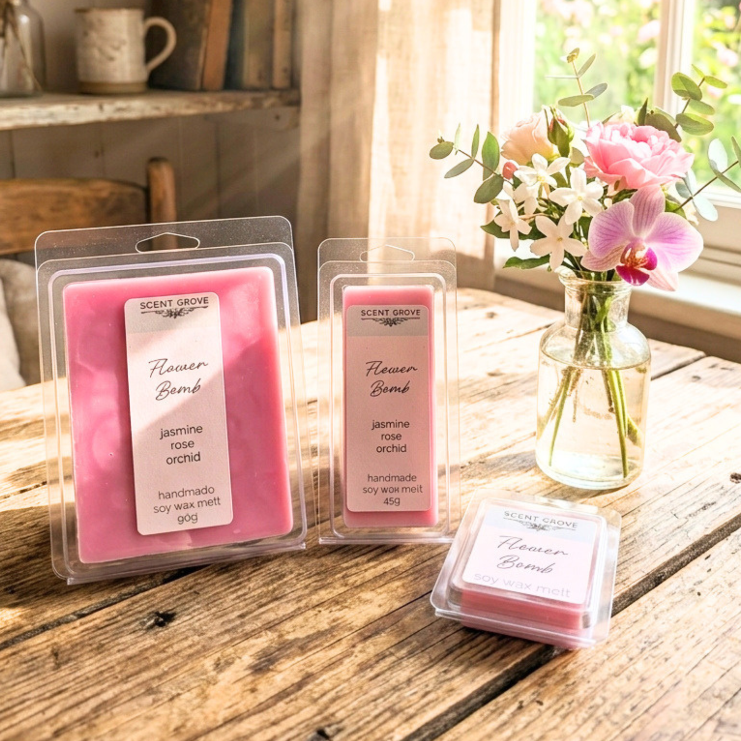 Flower Bomb inspired soy wax melt
