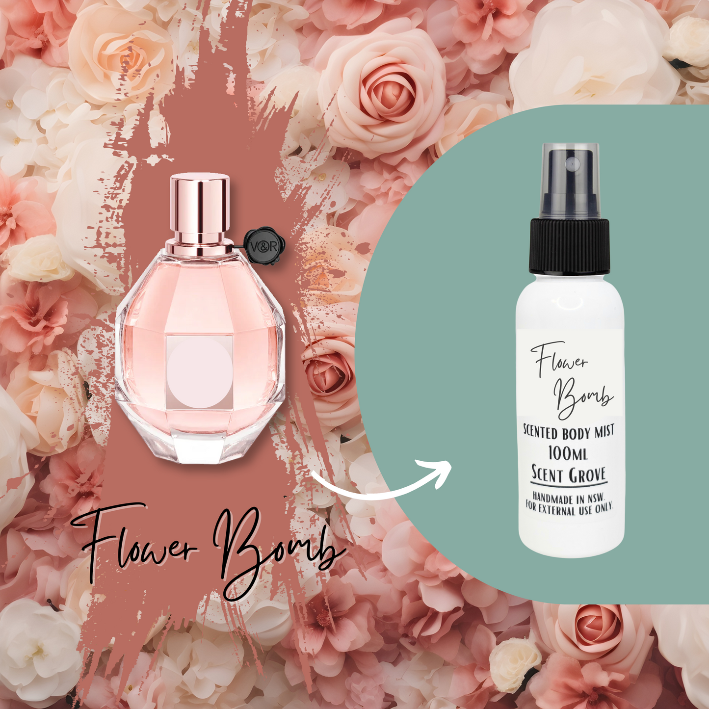 Flower Bomb scented body mist spray 100ml