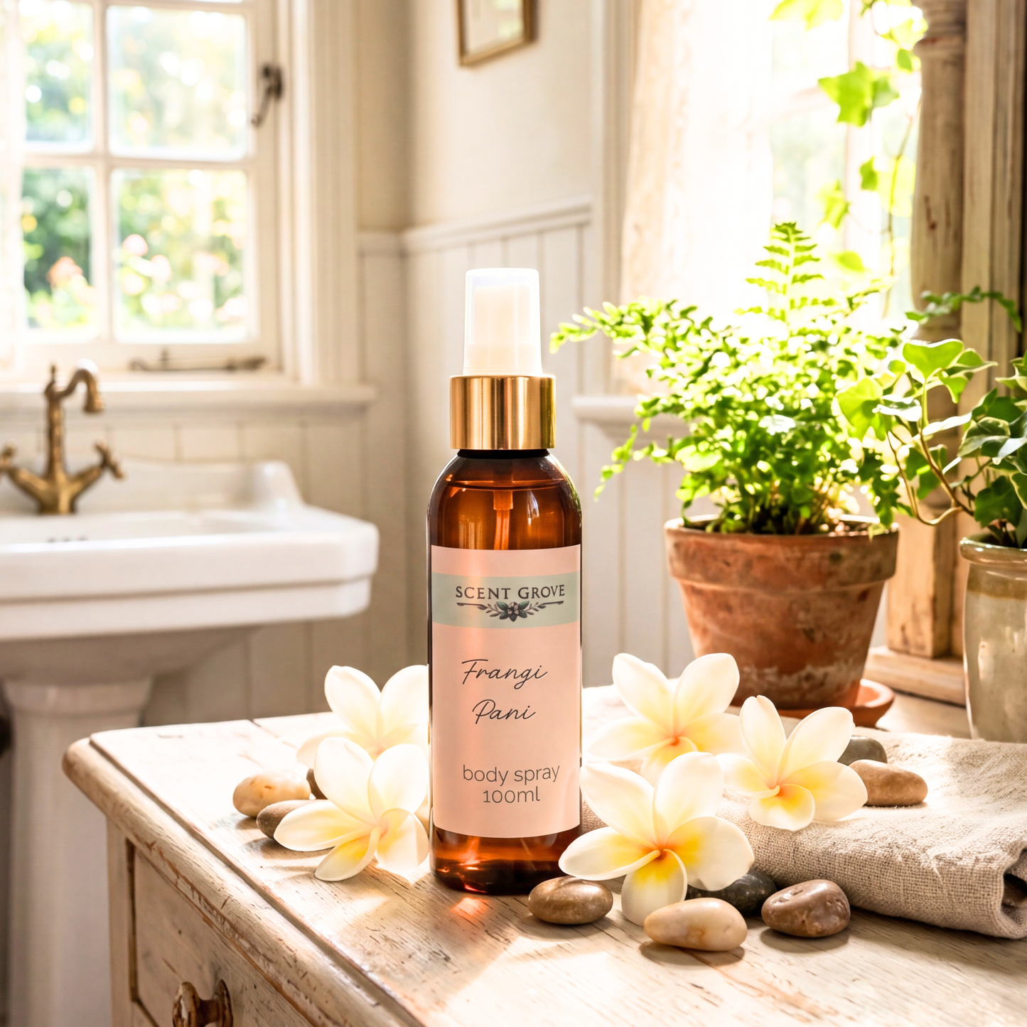 Frangipani scented body mist spray 100ml