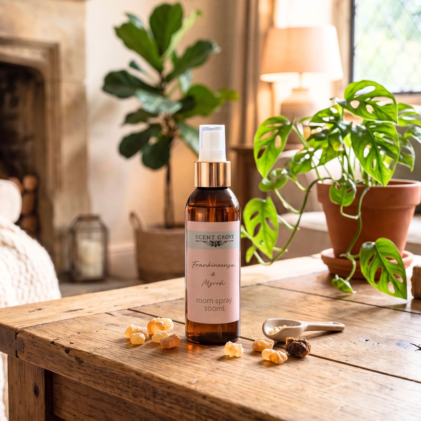 Frankincense & Myrrh Scented Air Freshener Spray multi purpose for car, home, room