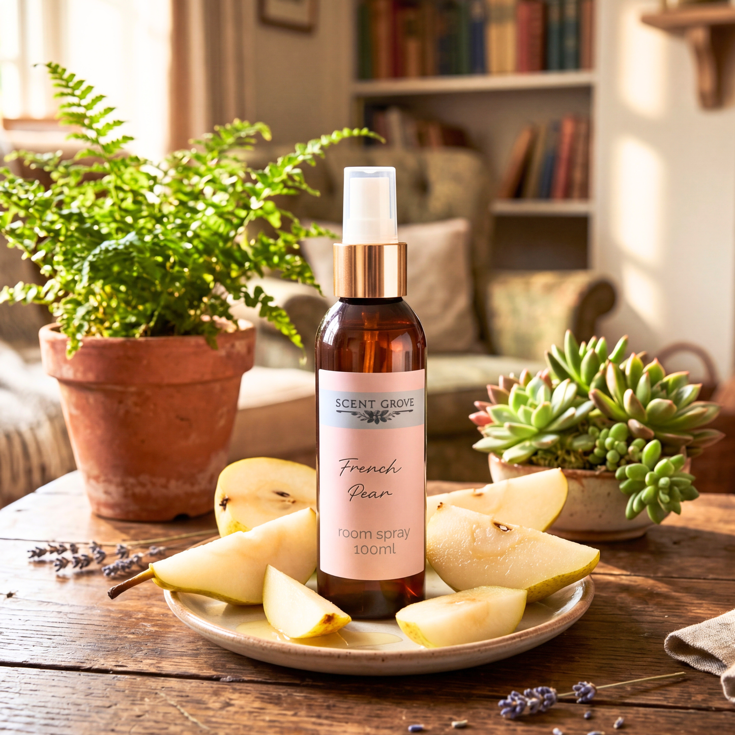 French Pear Scented Air Freshener Spray multi purpose for car, home, room