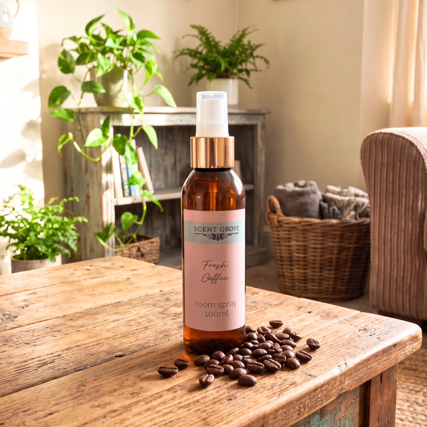 Fresh Coffee Scented Air Freshener Spray multi purpose for car, home, room