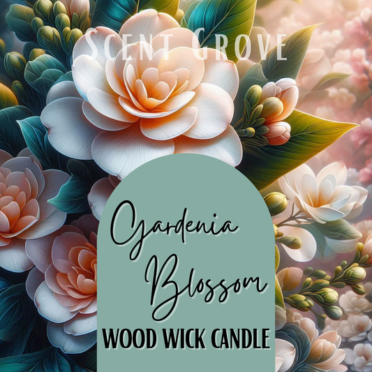 Gardenia Blossom scented Wood Wick Soy Candle