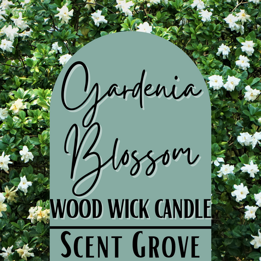 Gardenia Blossom scented Wood Wick Soy Candle