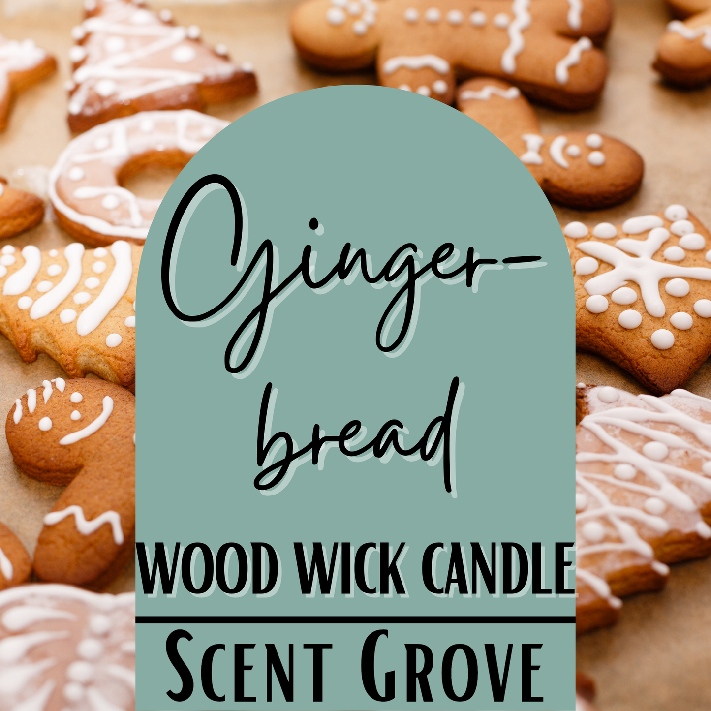 Gingerbread scented Wood Wick Soy Candle