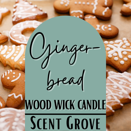 Gingerbread scented Wood Wick Soy Candle