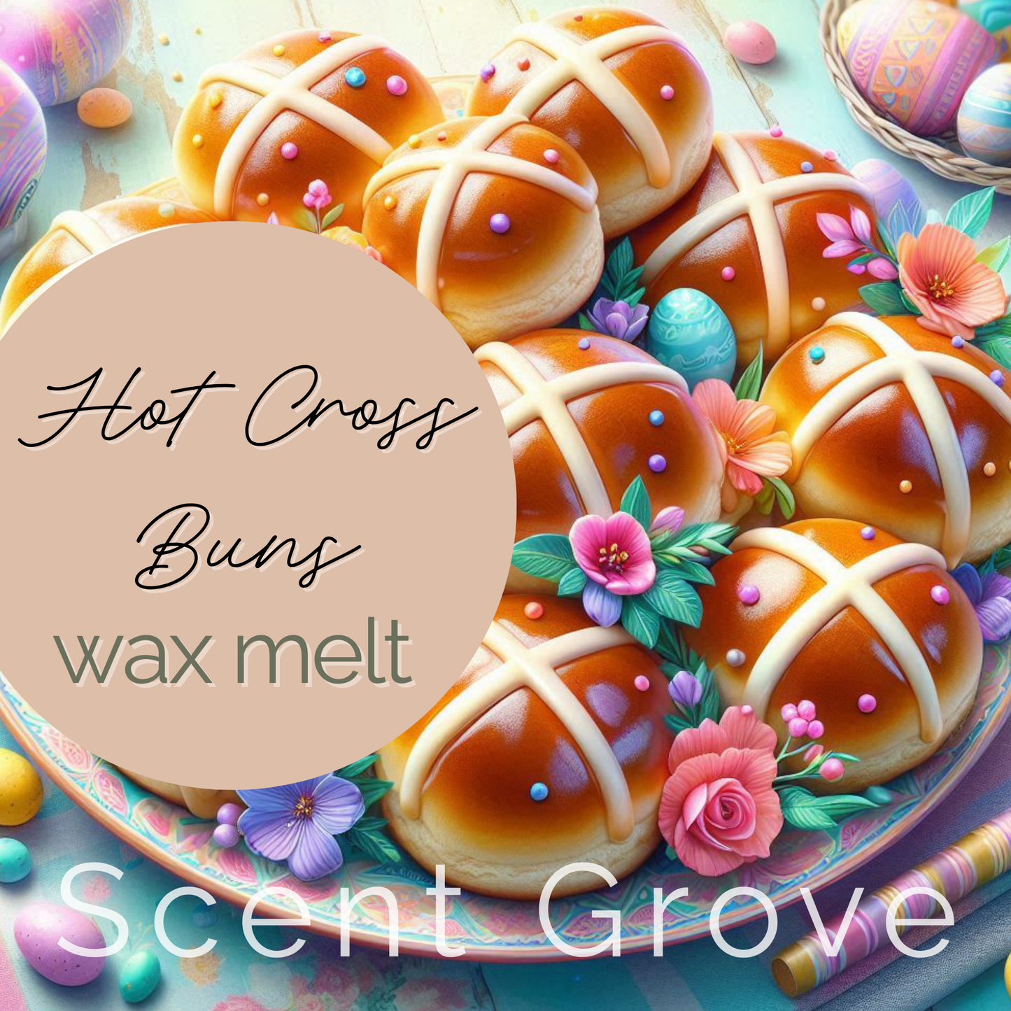 Hot Cross Buns scented soy wax melt