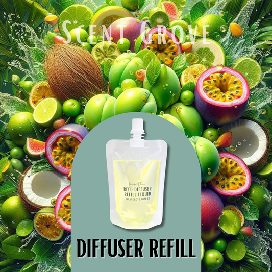 Kakadu Plum Scented Diffuser Liquid Refill 100ml Clear Pouch