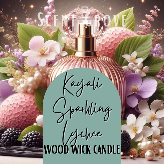 Kayali Sparkling Lychee scented Wood Wick Soy Candle