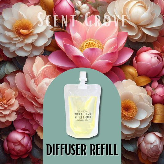 Kyoto in Bloom Scented Diffuser Liquid Refill 100ml Clear Pouch