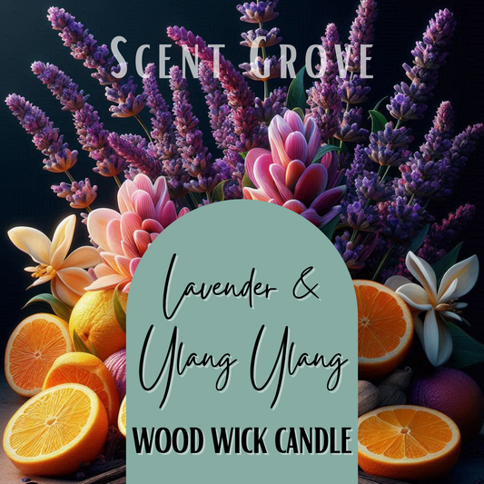 Lavender & Ylang Ylang scented Wood Wick Soy Candle