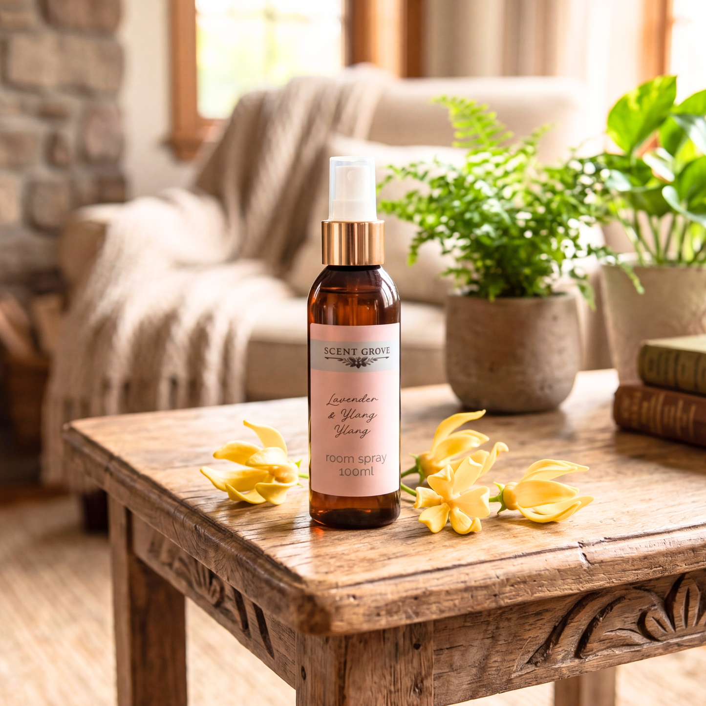 Lavender & Ylang Ylang Scented Air Freshener Spray multi purpose for car, home, room