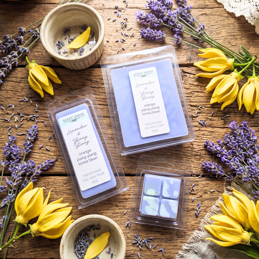 Lavender & Ylang Ylang scented soy wax melt