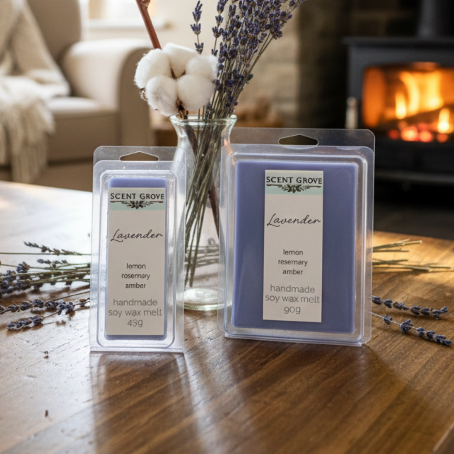 Lavender scented soy wax melt