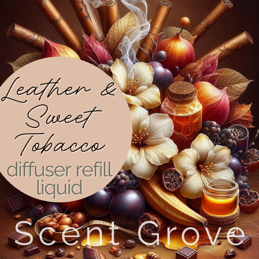 Leather & Sweet Tob*cco Scented Diffuser Refill Liquid