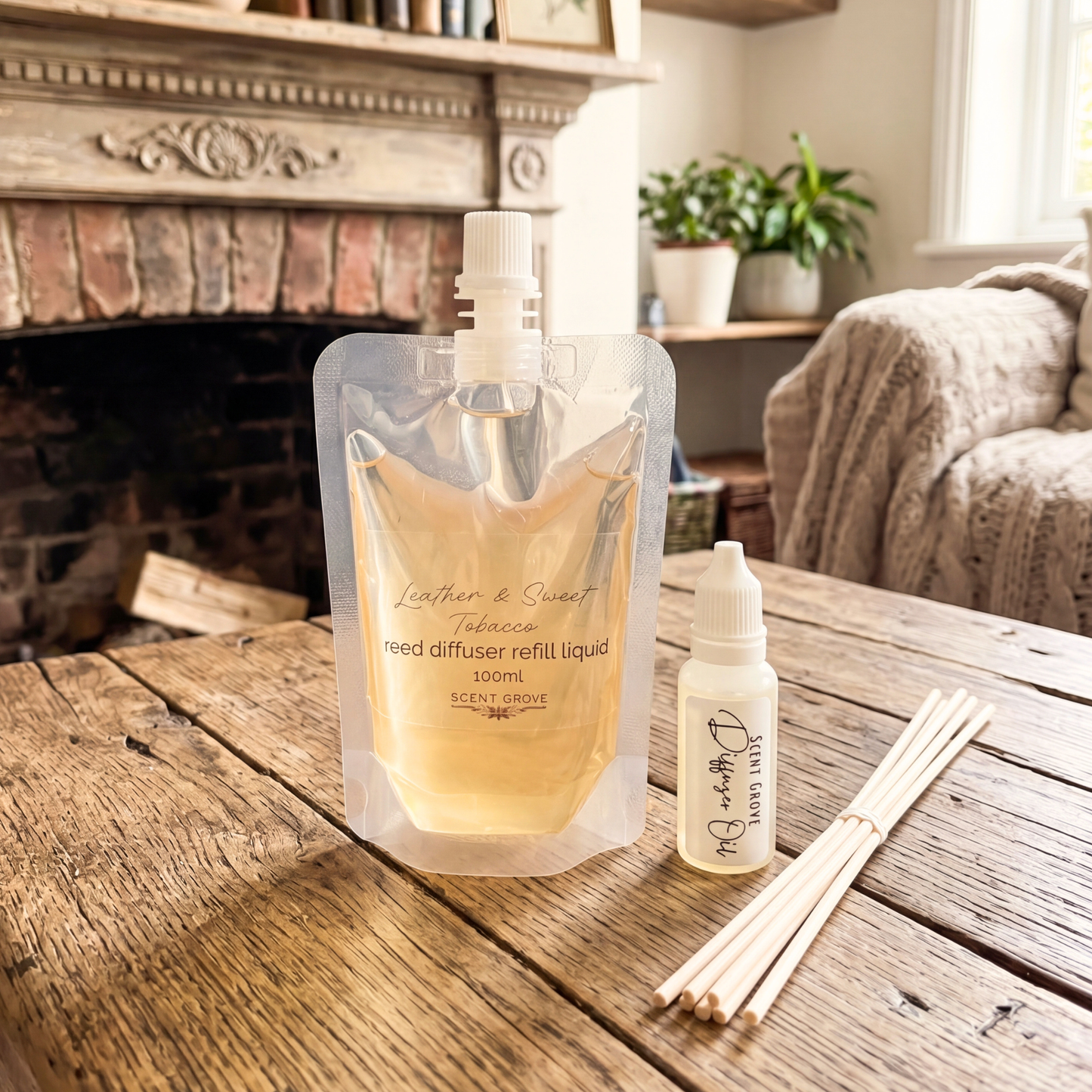 Leather & Sweet Tob*cco Scented Diffuser Refill Liquid