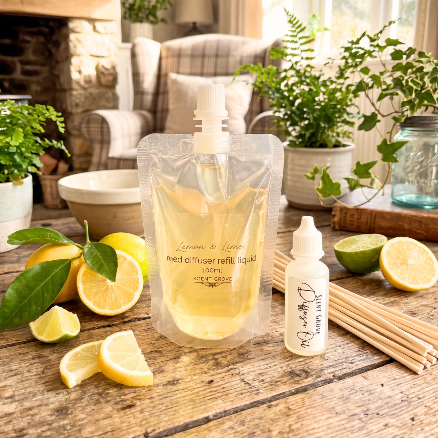 Lemon & Lime Scented Diffuser Refill Liquid