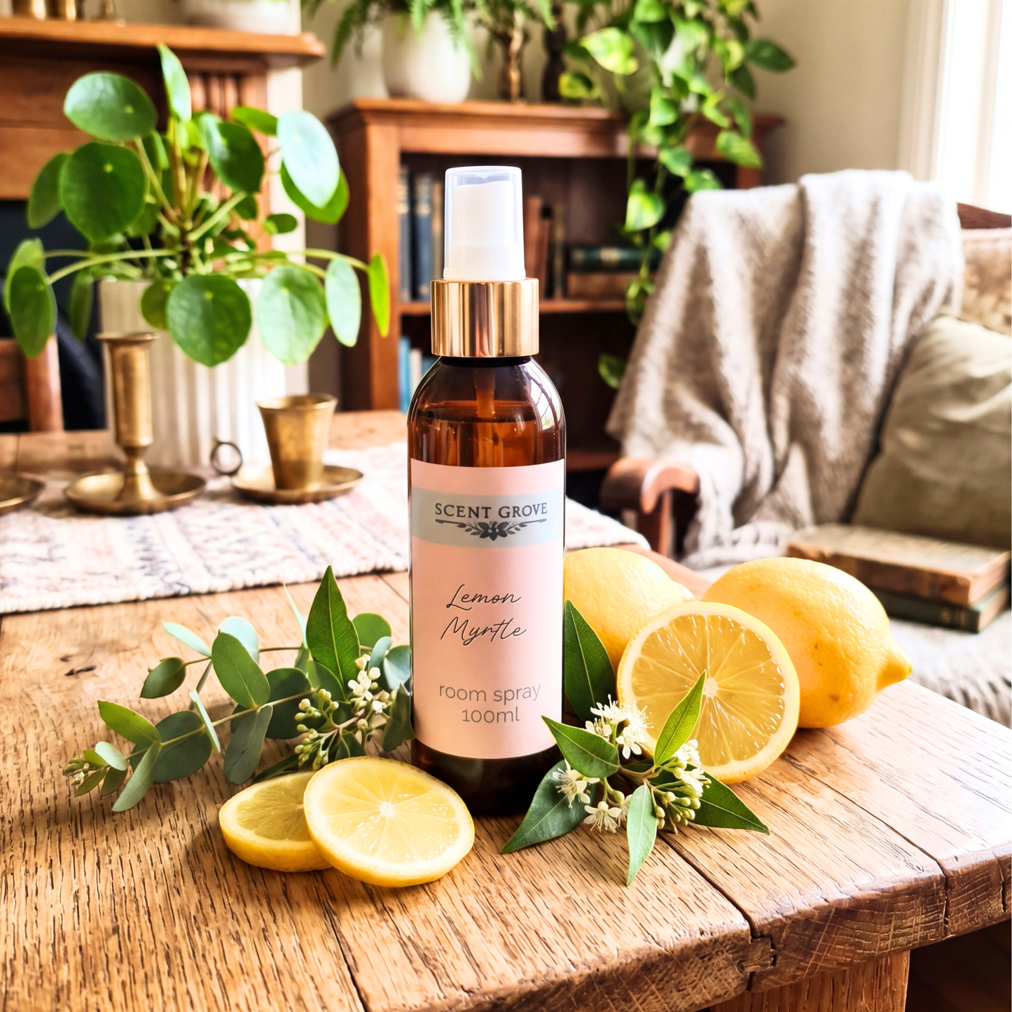 Lemon Myrtle Scented Room spray Air Freshener multi purpose for car, home, room