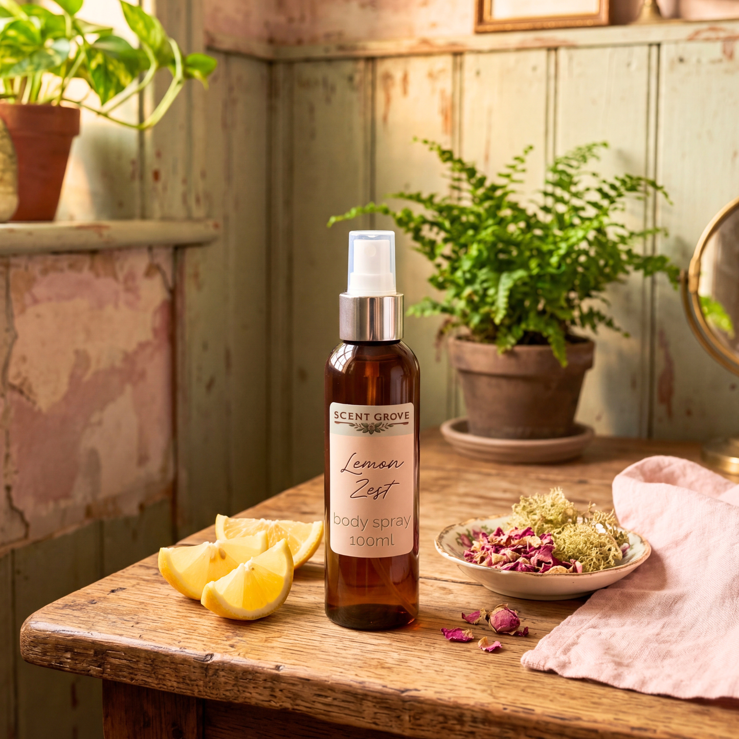 Lemon Zest scented body mist spray 100ml