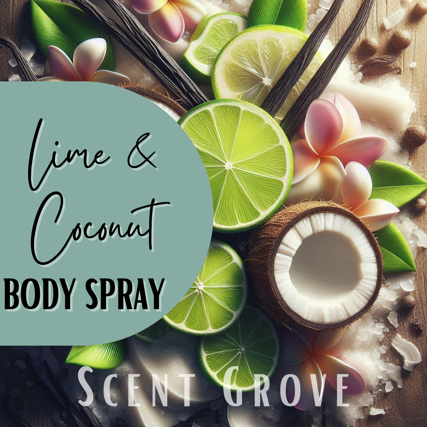 Lime & Coconut scented body mist spray 100ml