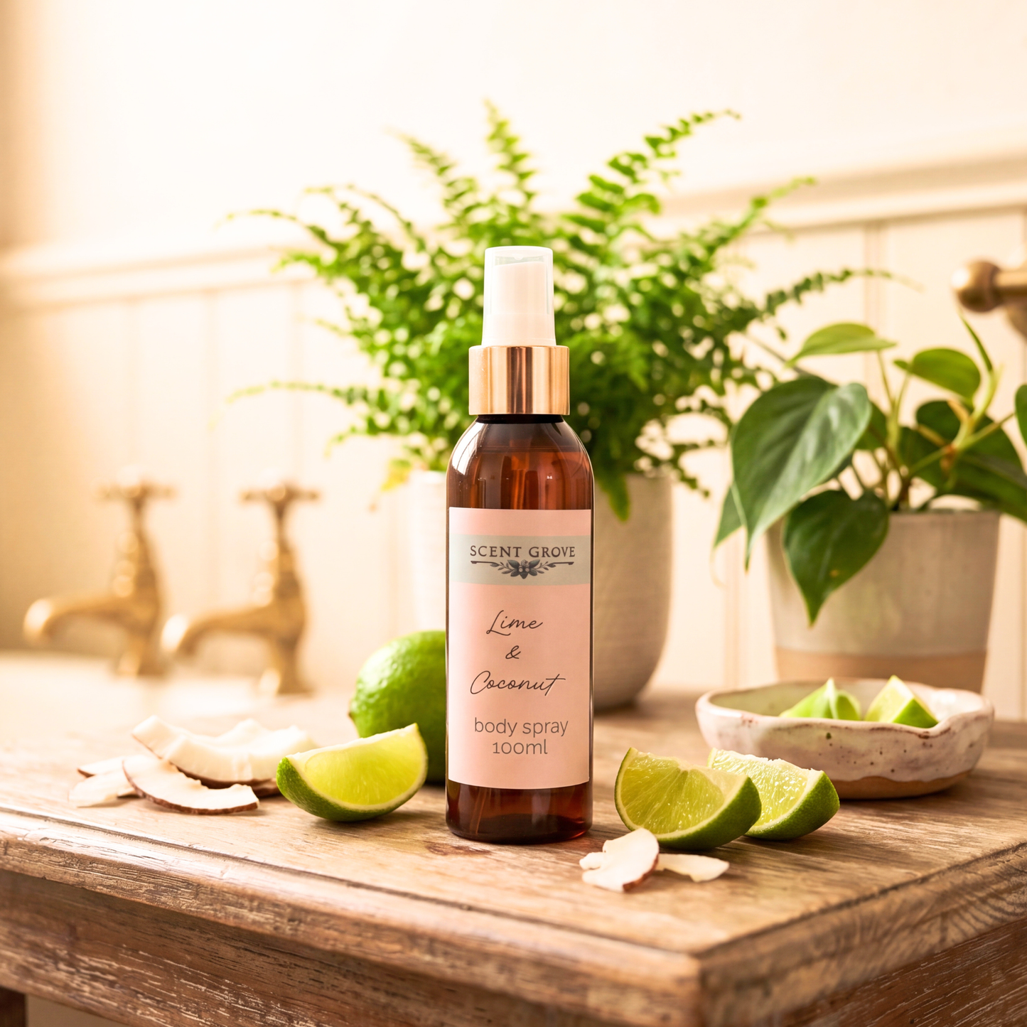 Lime & Coconut scented body mist spray 100ml