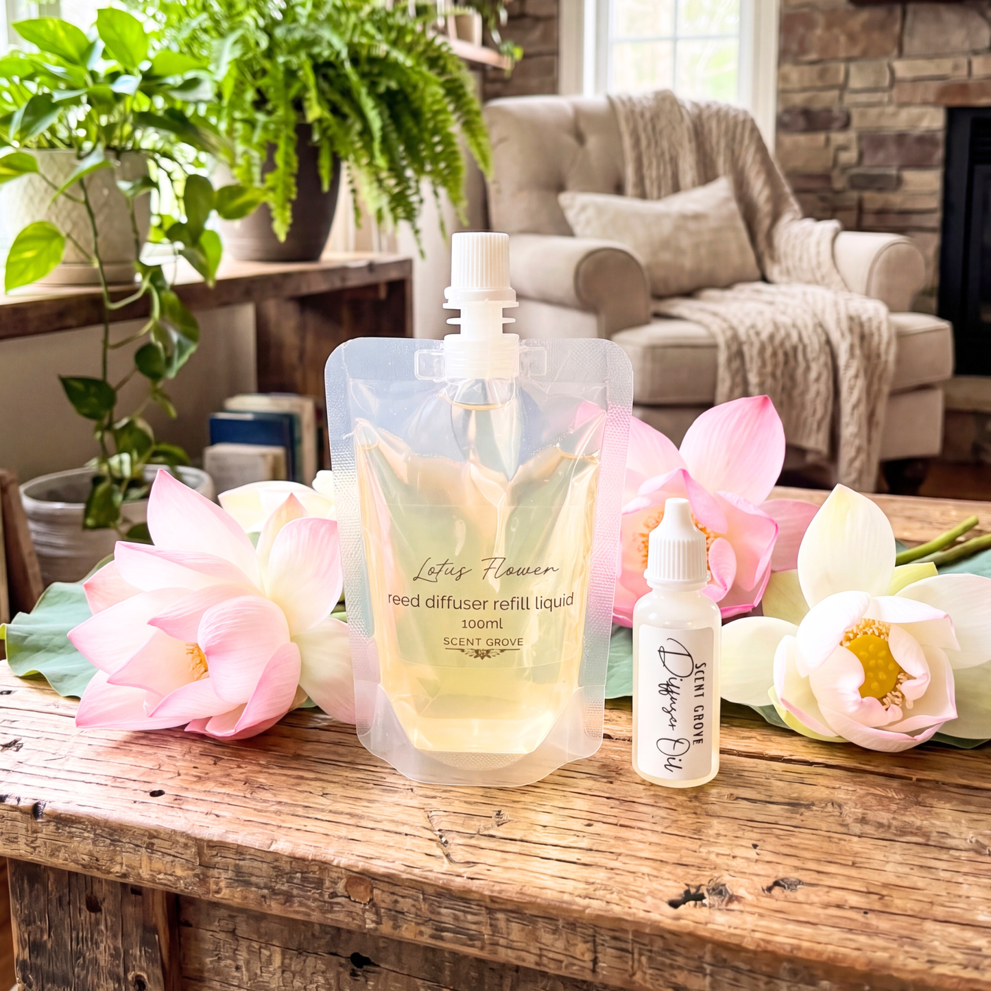 Lotus Flower Scented Diffuser Refill Liquid